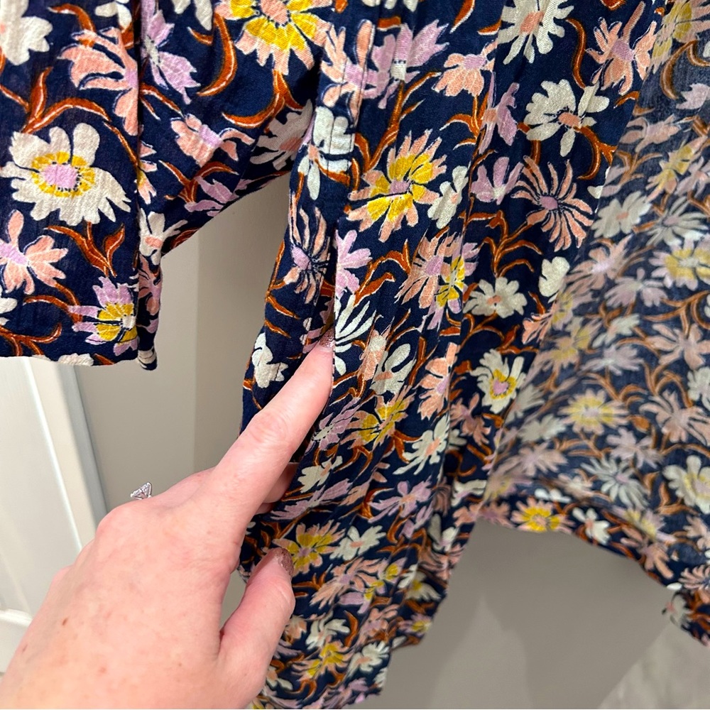 Madewell Floral Open Front Light Weight Kimono- Lg - Picture 3 of 8